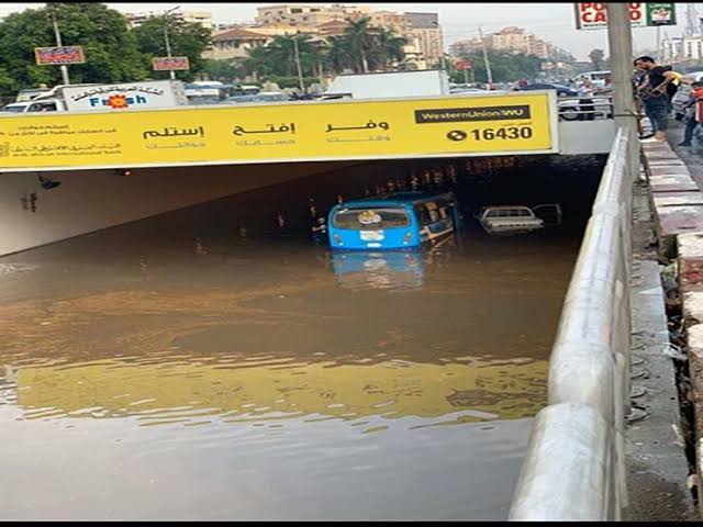 غرق القاهرة بالامطار